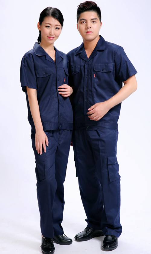 全棉短袖夏季工作潮州庆铃服企划套装