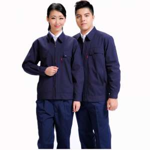 纯棉秋冬双森林绿层带盖州里工作咸阳服加厚