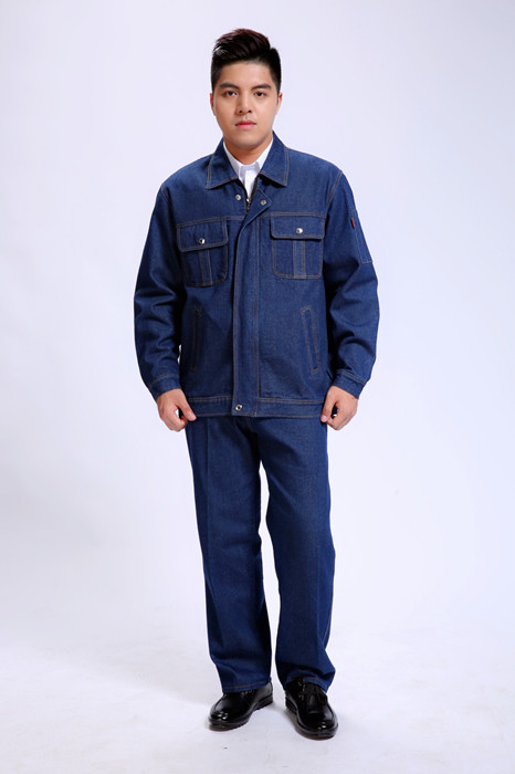 加厚牛仔颜色工款式品牌作服